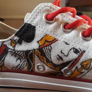 Hand-painted CUSTOM Coverse All Star POKER FACE